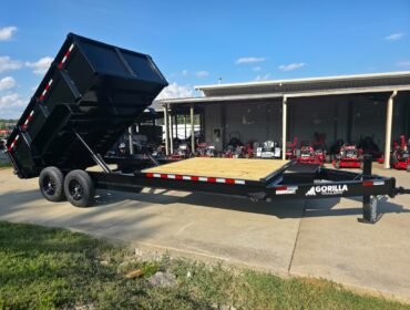 7x20 Hybrid Dump Utility Trailer with 3ft Sides Open Deck Equipment (2) 7K Axles