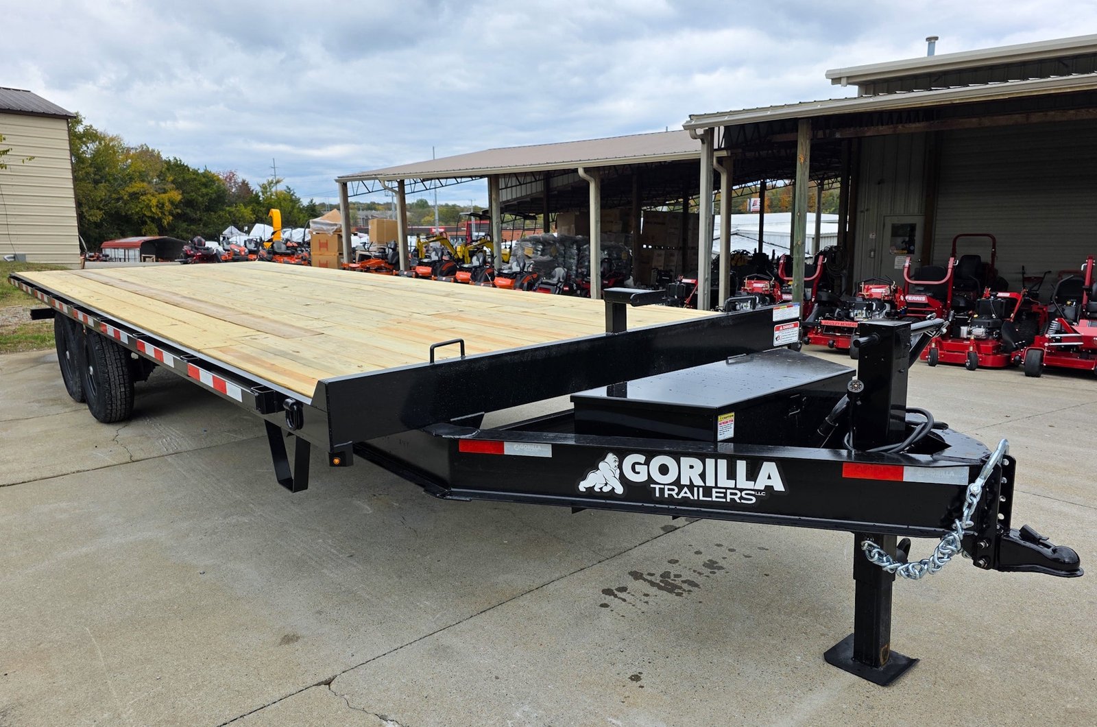 8.5x24 Hydraulic Tilt Deckover Trailer (2) 7,000LB Axles