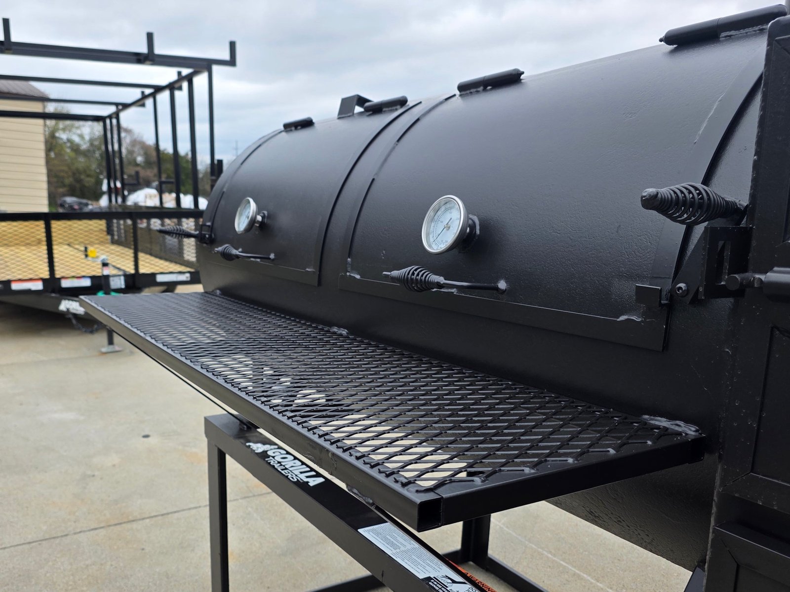 BBQ Smoker 250 Gallon Reverse Flow Patio BBQ Cooker - Image 11