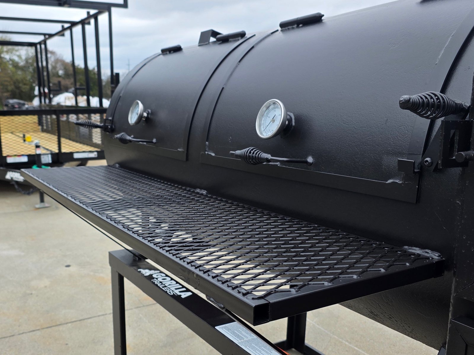 BBQ Smoker 250 Gallon Reverse Flow Patio BBQ Cooker - Image 12