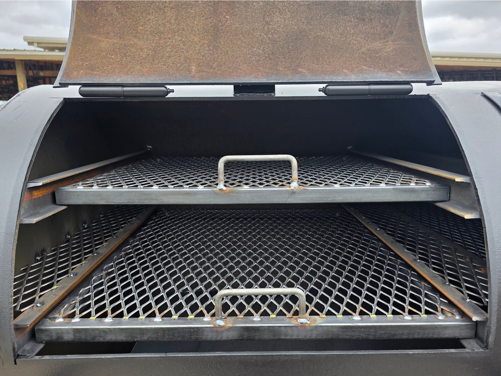 BBQ Smoker 250 Gallon Reverse Flow Patio BBQ Cooker - Image 15