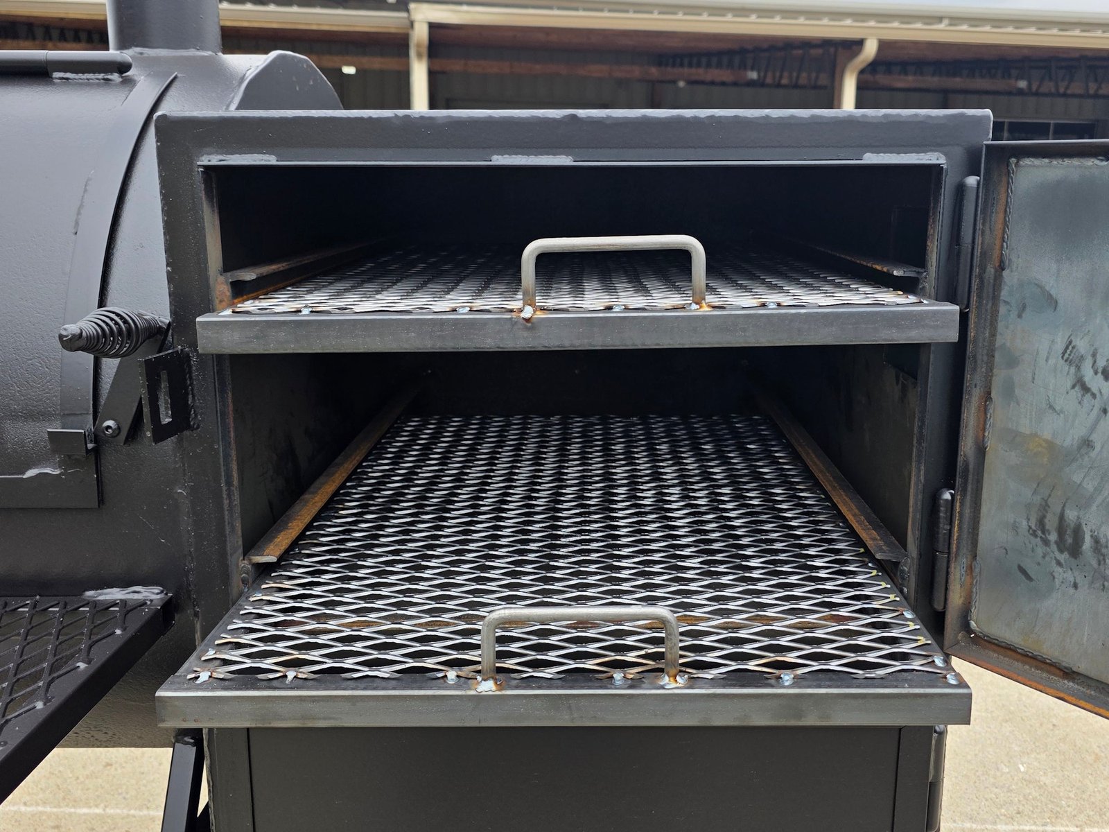 BBQ Smoker 250 Gallon Reverse Flow Patio BBQ Cooker - Image 17