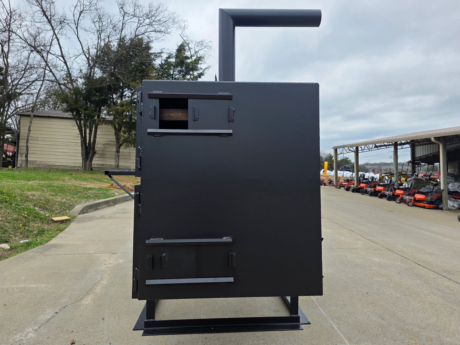 BBQ Smoker 250 Gallon Reverse Flow Patio BBQ Cooker - Image 9