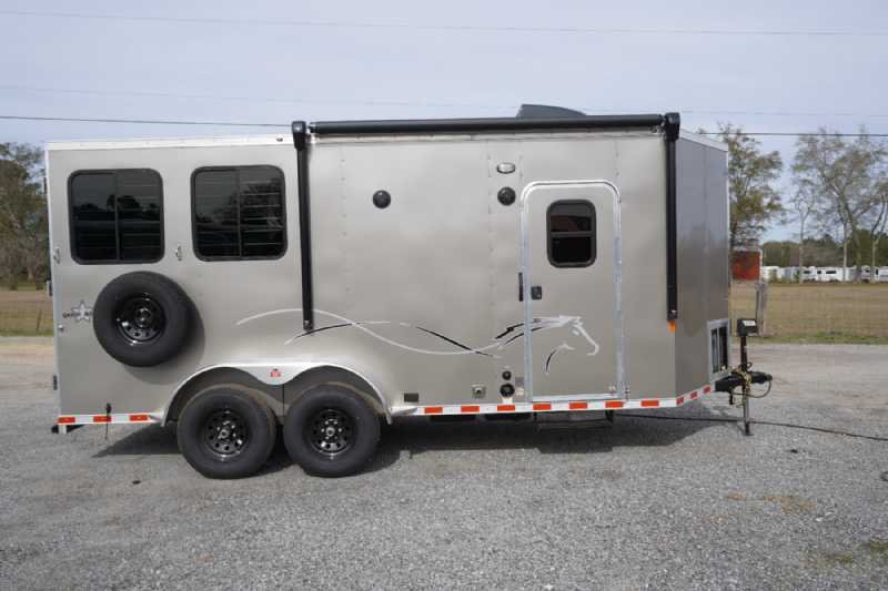 New 2026 Harmar Dixie Star 206DSBP 2 Horse Trailer with 6' Short Wall