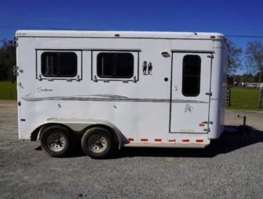 Used 2008 Sundowner Sunlite 727 2 Horse Trailer with 2' Short Wall