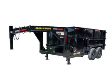 7x12 Gooseneck Hydraulic Dump Trailer with 4ft Side (2) 6K Axles