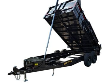 7x14 Telescopic Hydraulic Dump Trailer with 2ft Sides (2) 7K Axles 14K GVWR