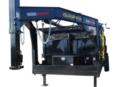 7x16 Gooseneck Telescopic I-Beam Dump Trailer 4ft Sides (2) 7K Axles