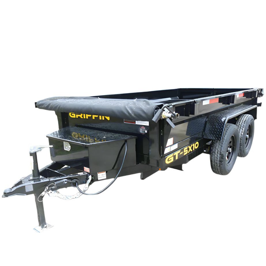 5x10 Hydraulic Dump Trailer Powder Coated with 16" Sides 7K GVWR - Image 2