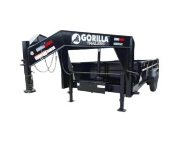 7x16 Gorilla Telescopic Gooseneck IBeam Dump Trailer 2ft Sides (2) 7K Axles