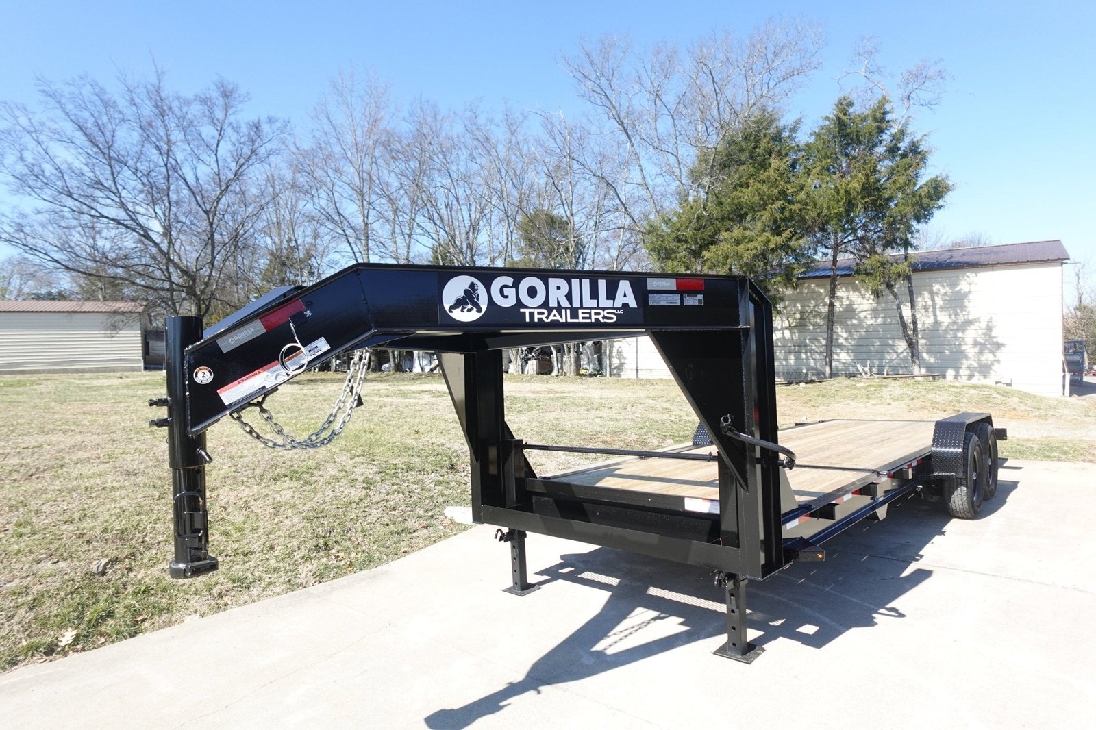 7x22 Gooseneck Tilt Car Hauler Trailer (2) 7K Drop Axles with Brakes