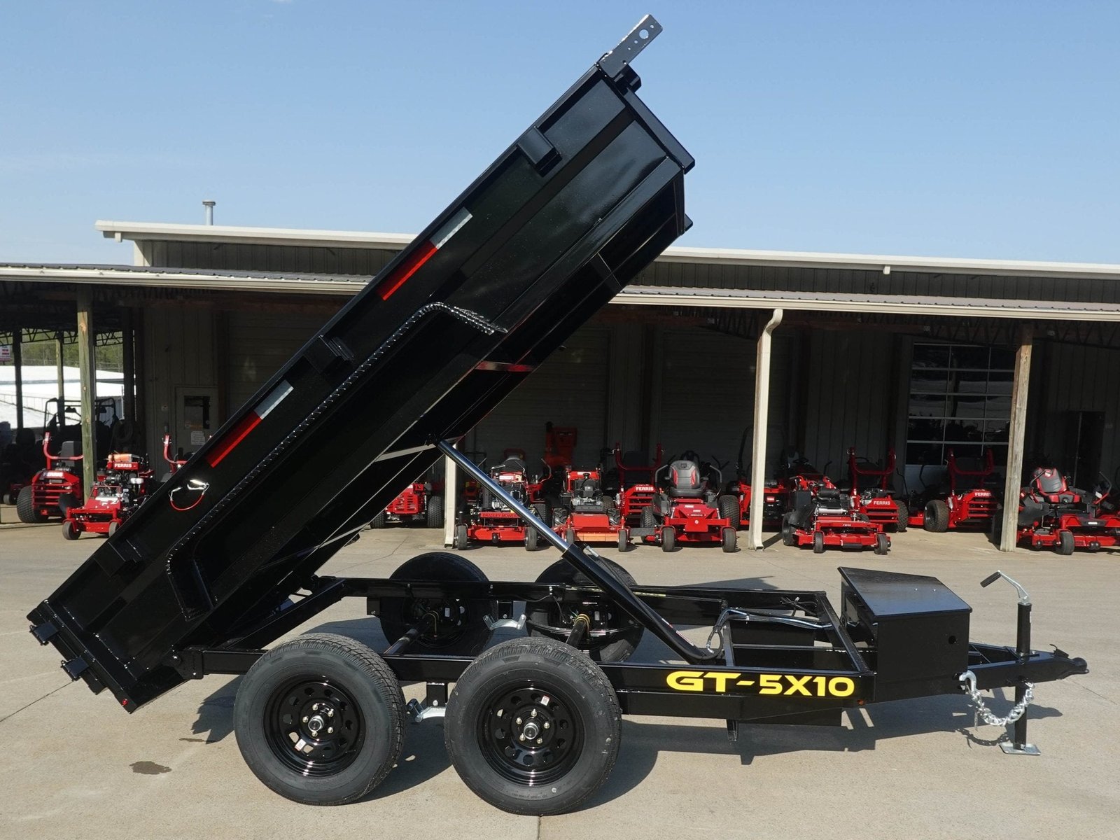 5x10 Hydraulic Dump Trailer Powder Coated with 16" Sides 7K GVWR