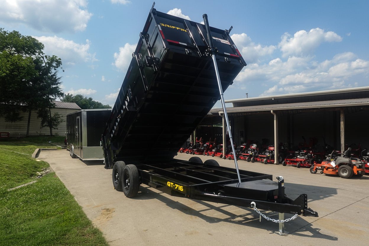 7x16 Telescopic Dump Trailer with 4ft Sides (2) 7K Axles 14k GVWR - Image 2