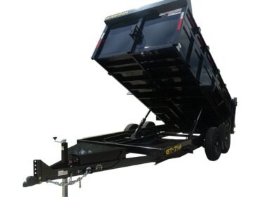 7x14 Hydraulic Dump Trailer 3ft Sides Powder Coated 2-7k Axles GVWR 14K