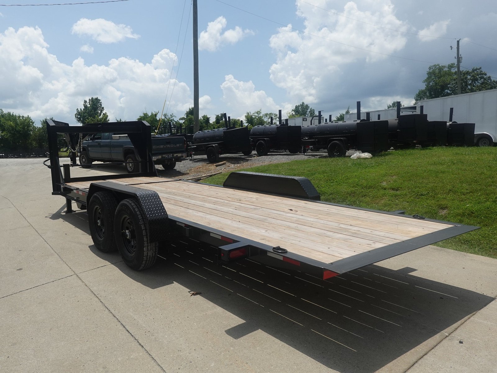 7x20 Gooseneck Tilt Car Hauler Trailer (2) 7K Drop Axles with Brakes 14K GVWR - Image 4