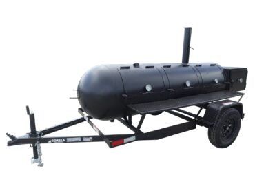 330 Gallon Commercial Charcoal Grill pull behind With Warming Box