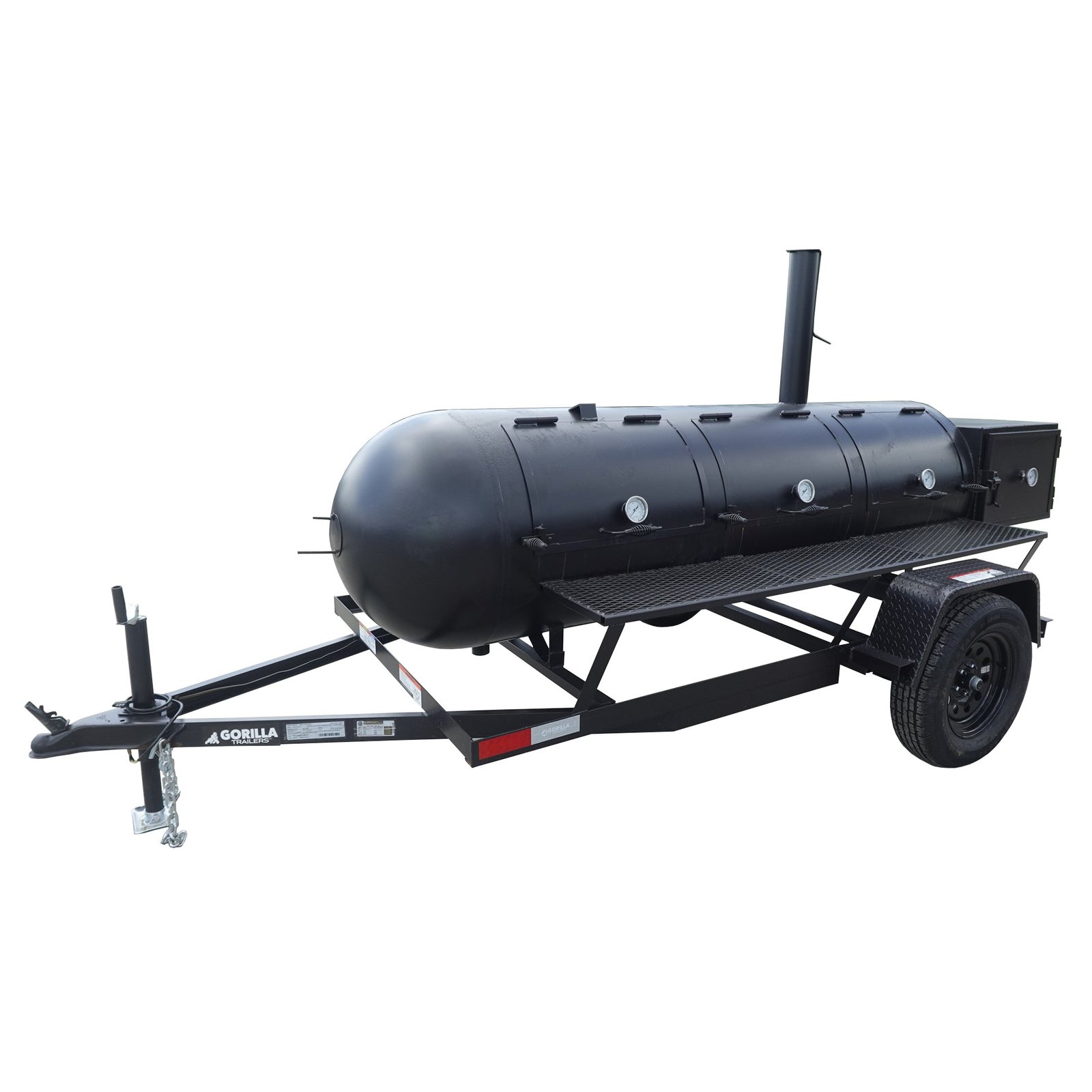 330 Gallon Commercial Charcoal Grill pull behind With Warming Box