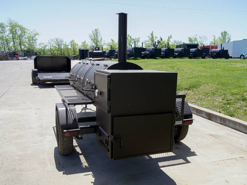 330 Gallon Pull Behind BBQ Smoker with Round Charcoal Grill 3500lb Axle - Image 4