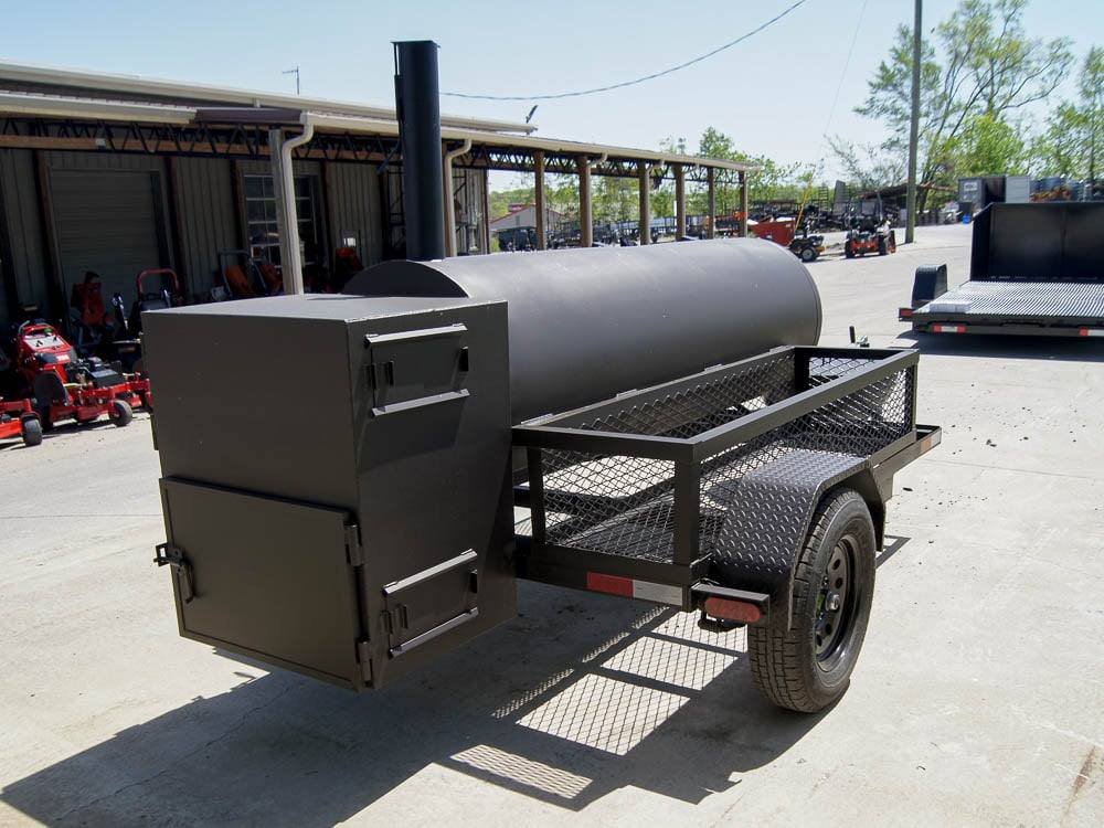 330 Gallon Pull Behind BBQ Smoker with Round Charcoal Grill 3500lb Axle - Image 5