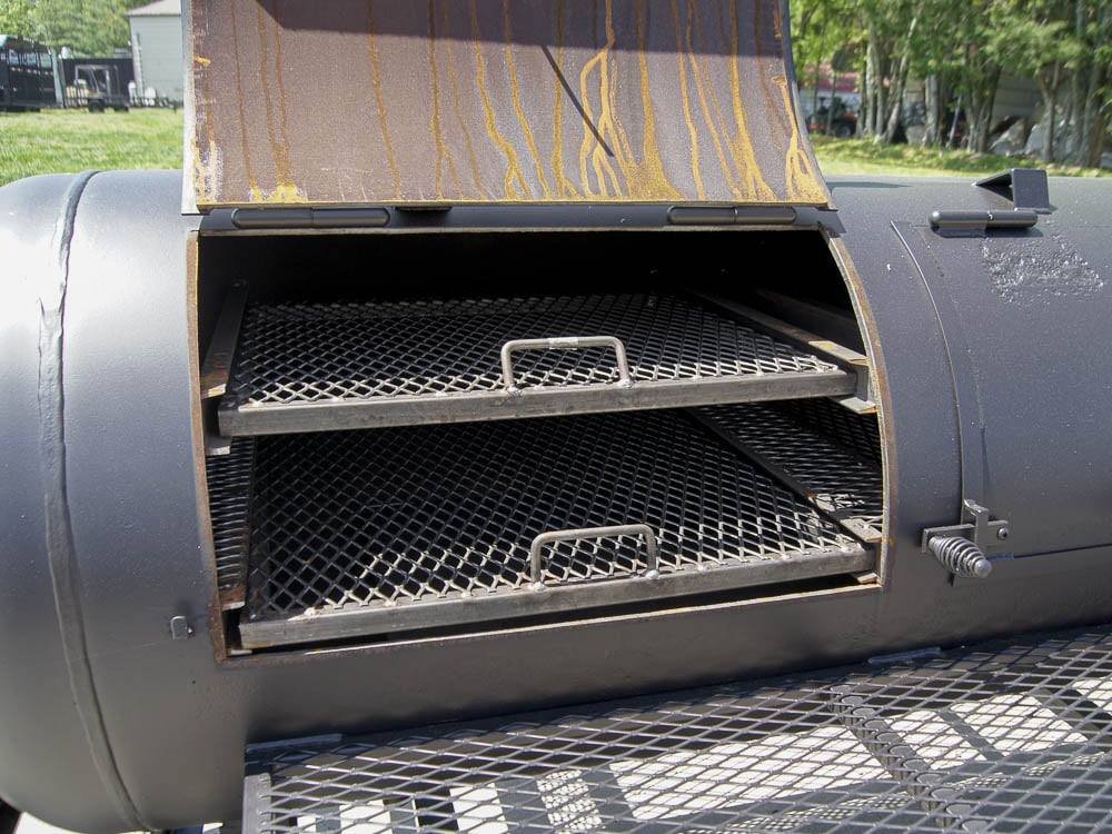 330 Gallon Pull Behind BBQ Smoker with Round Charcoal Grill 3500lb Axle - Image 11