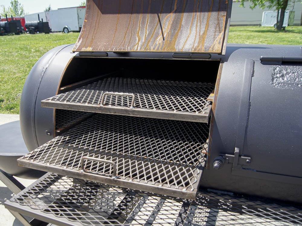 330 Gallon Pull Behind BBQ Smoker with Round Charcoal Grill 3500lb Axle - Image 14