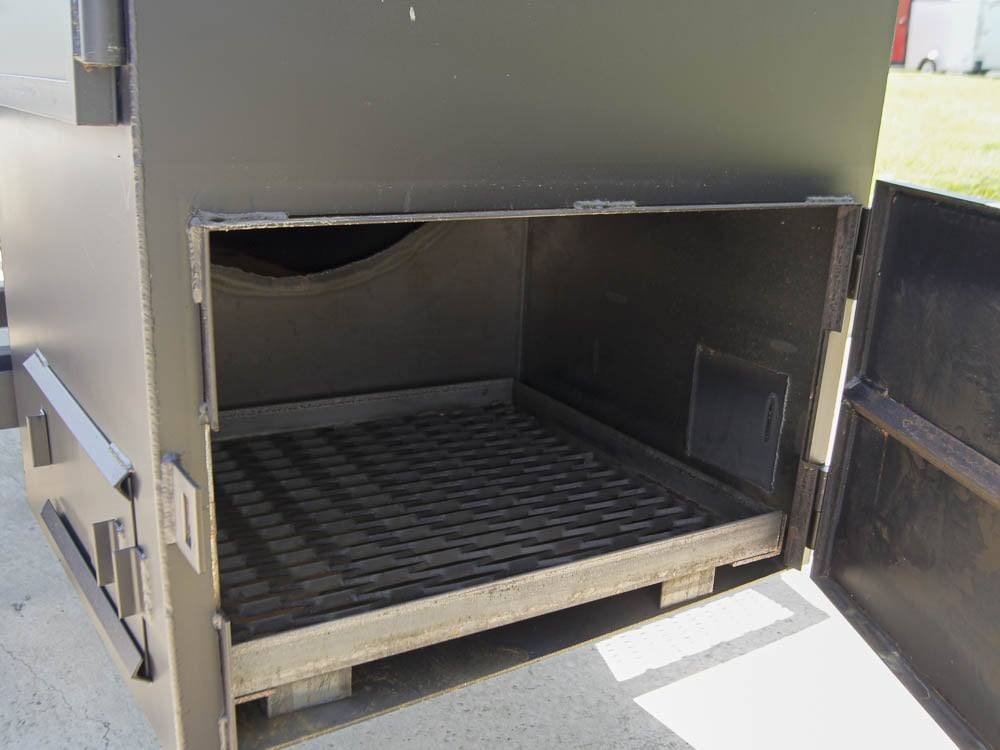 330 Gallon Pull Behind BBQ Smoker with Round Charcoal Grill 3500lb Axle - Image 17
