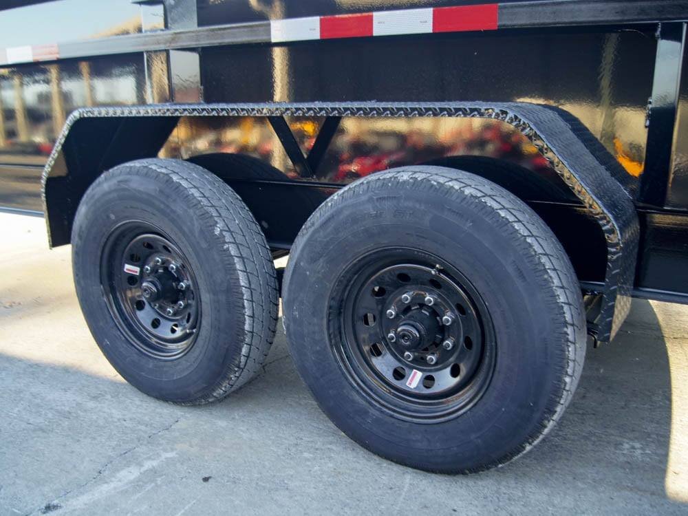 7x16 Gorilla Telescopic IBeam Dump Trailer with 2ft Sides (2) 7K Axles - Image 14