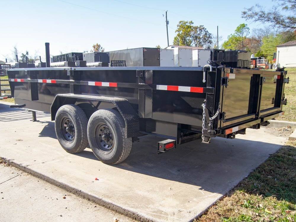 7x16 Gorilla Telescopic IBeam Dump Trailer with 2ft Sides (2) 7K Axles - Image 7