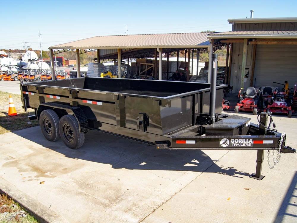 7x16 Gorilla Telescopic IBeam Dump Trailer with 2ft Sides (2) 7K Axles - Image 19