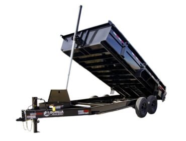 7x16 Gorilla Telescopic IBeam Dump Trailer with 2ft Sides (2) 7K Axles