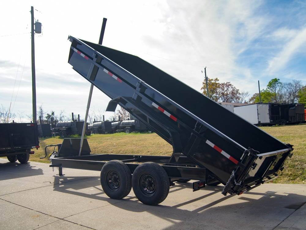 7x16 Gorilla Telescopic IBeam Dump Trailer with 2ft Sides (2) 7K Axles - Image 4