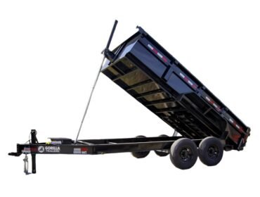 7x14 Gorilla Telescopic IBeam Dump Trailer with 2ft Sides (2) 7K Axles