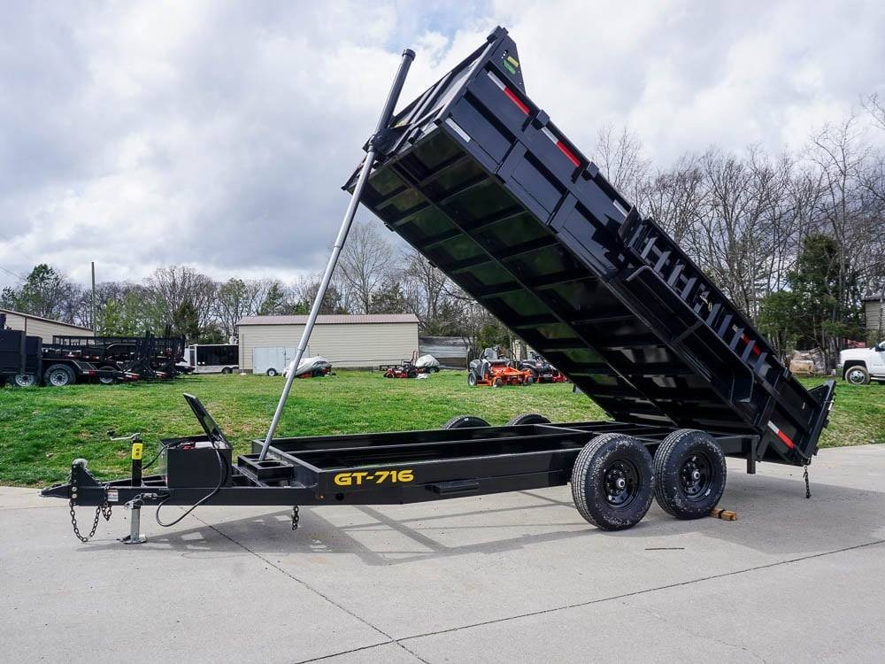 7x16 Telescopic Hydraulic Dump Trailer with 2ft Sides (2) 7K Axles GVWR 14K - Image 10