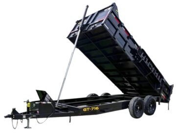 7x16 Telescopic Hydraulic Dump Trailer with 2ft Sides (2) 7K Axles GVWR 14K