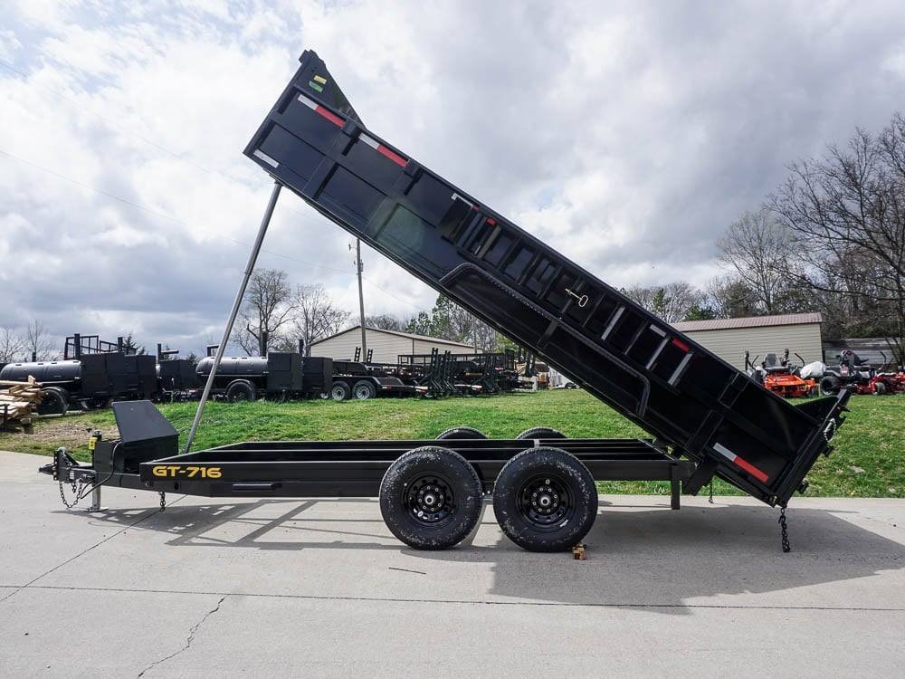 7x16 Telescopic Hydraulic Dump Trailer with 2ft Sides (2) 7K Axles GVWR 14K - Image 12