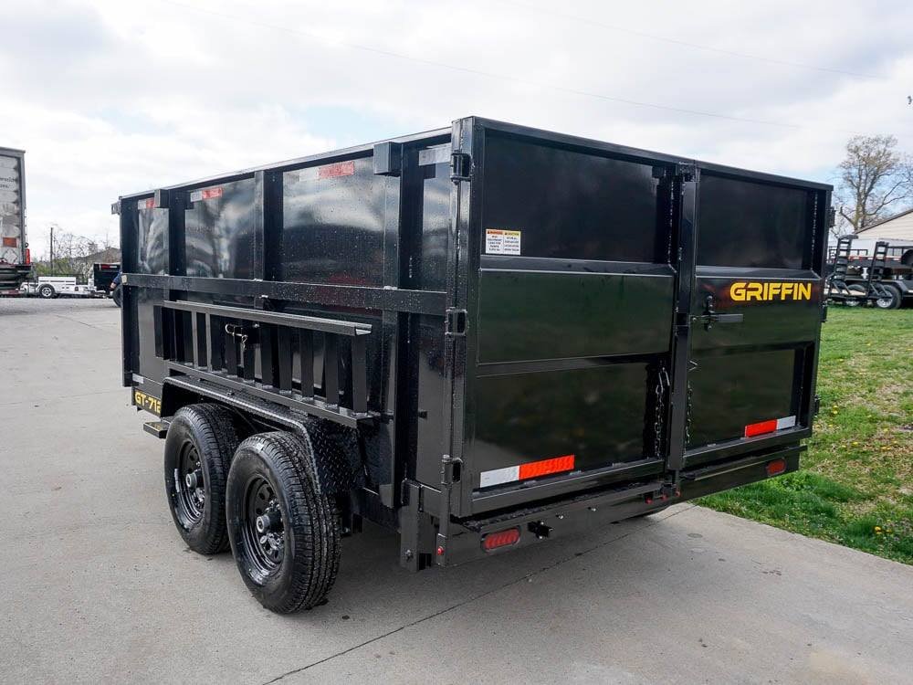 7x12 Hydraulic Dump Trailer with 4ft Sides (2) 7K Axles - Image 6