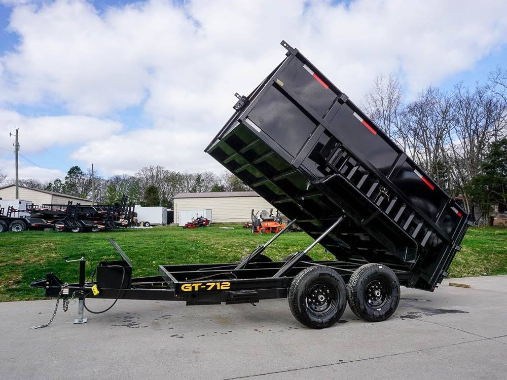 7x12 Hydraulic Dump Trailer with 4ft Sides (2) 7K Axles - Image 2