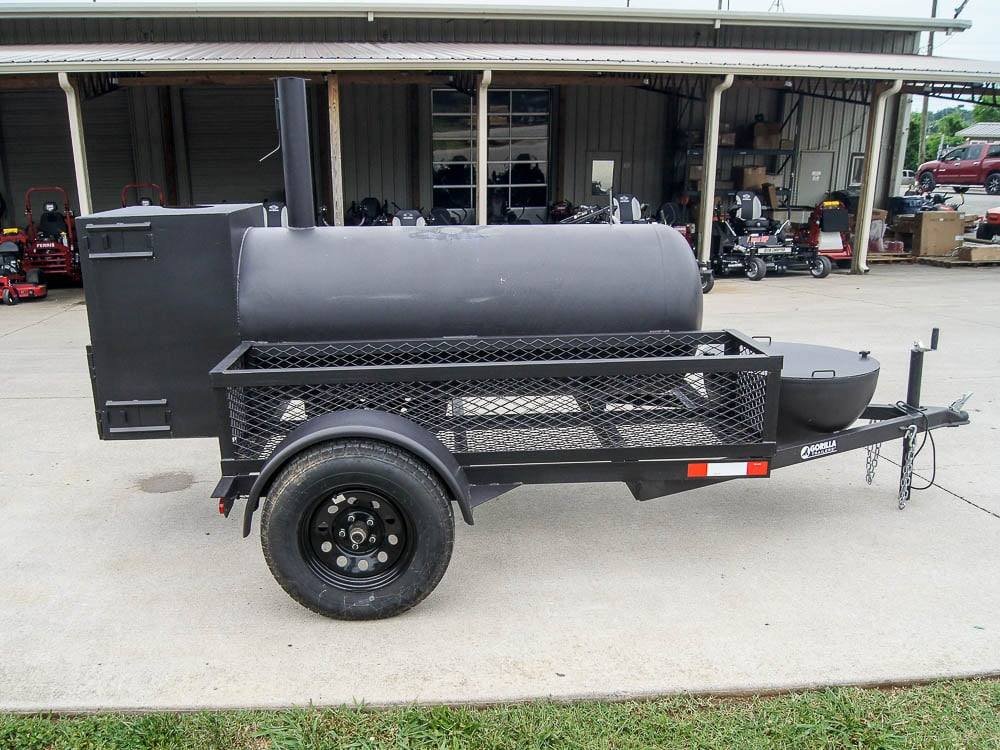 Pull Behind BBQ Smoker 250 Gallon with Round Charcoal Grill 3500lb Axle - Image 7