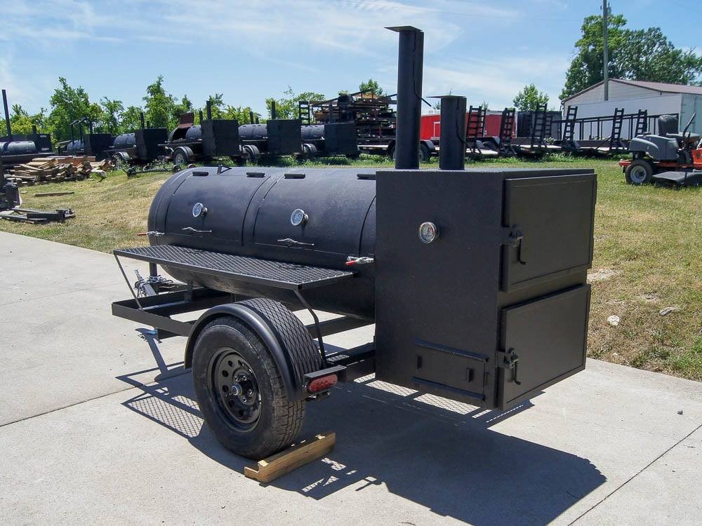 Pull Behind BBQ Smoker Premium 250 Gallon Reverse Flow with 3500lb Axle. - Image 5