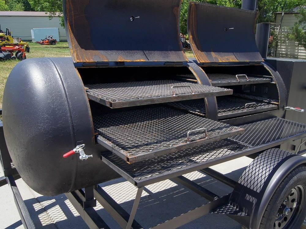 Pull Behind BBQ Smoker Premium 250 Gallon Reverse Flow with 3500lb Axle. - Image 23