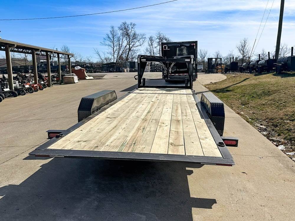 7x22 Gooseneck Tilt Car Hauler Trailer (2) 7K Drop Axles with Brakes - Image 10