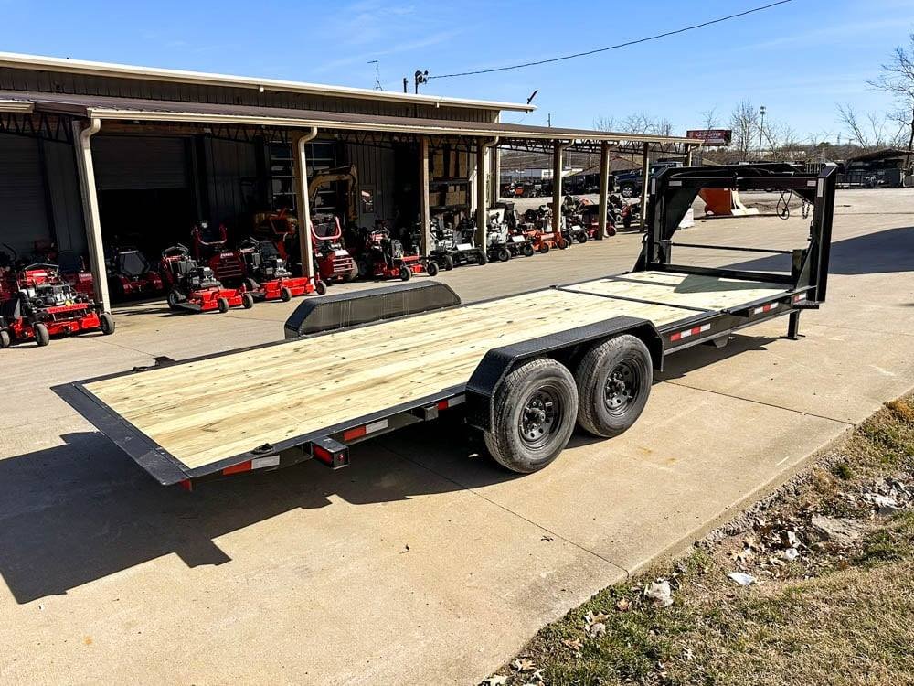 7x22 Gooseneck Tilt Car Hauler Trailer (2) 7K Drop Axles with Brakes - Image 7