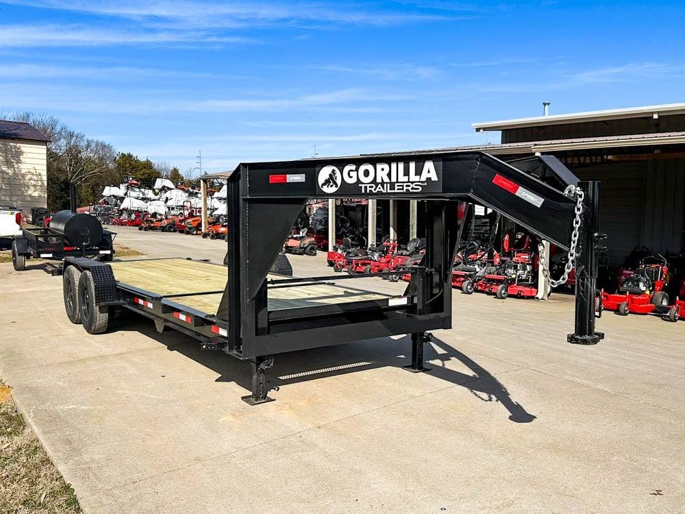 7x22 Gooseneck Tilt Car Hauler Trailer (2) 7K Drop Axles with Brakes - Image 5
