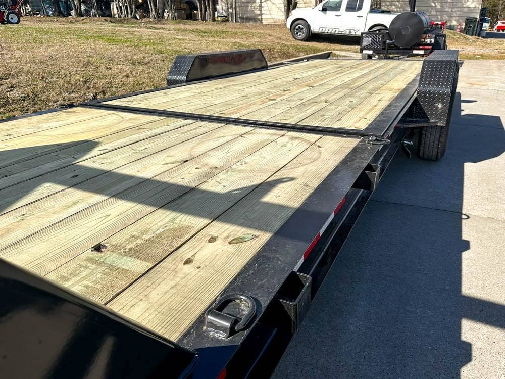 7x22 Gooseneck Tilt Car Hauler Trailer (2) 7K Drop Axles with Brakes - Image 14