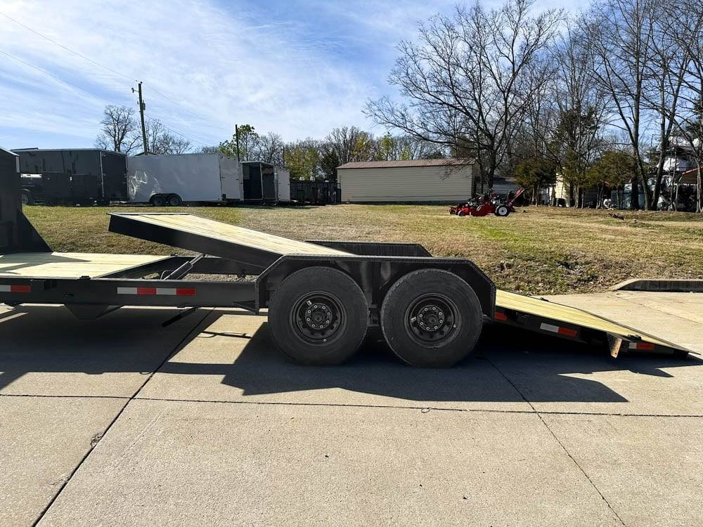 7x22 Gooseneck Tilt Car Hauler Trailer (2) 7K Drop Axles with Brakes - Image 20