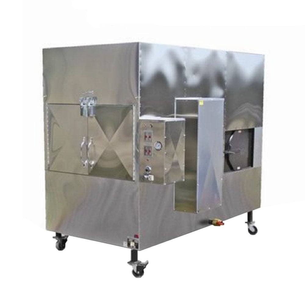 Ole Hickory Pits Model SSJ-AE BBQ Smoker Rotating Racks End Loading